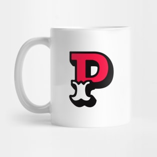 Monogram P - Alphabet Scrapbooking Red/White Circus Style Mug